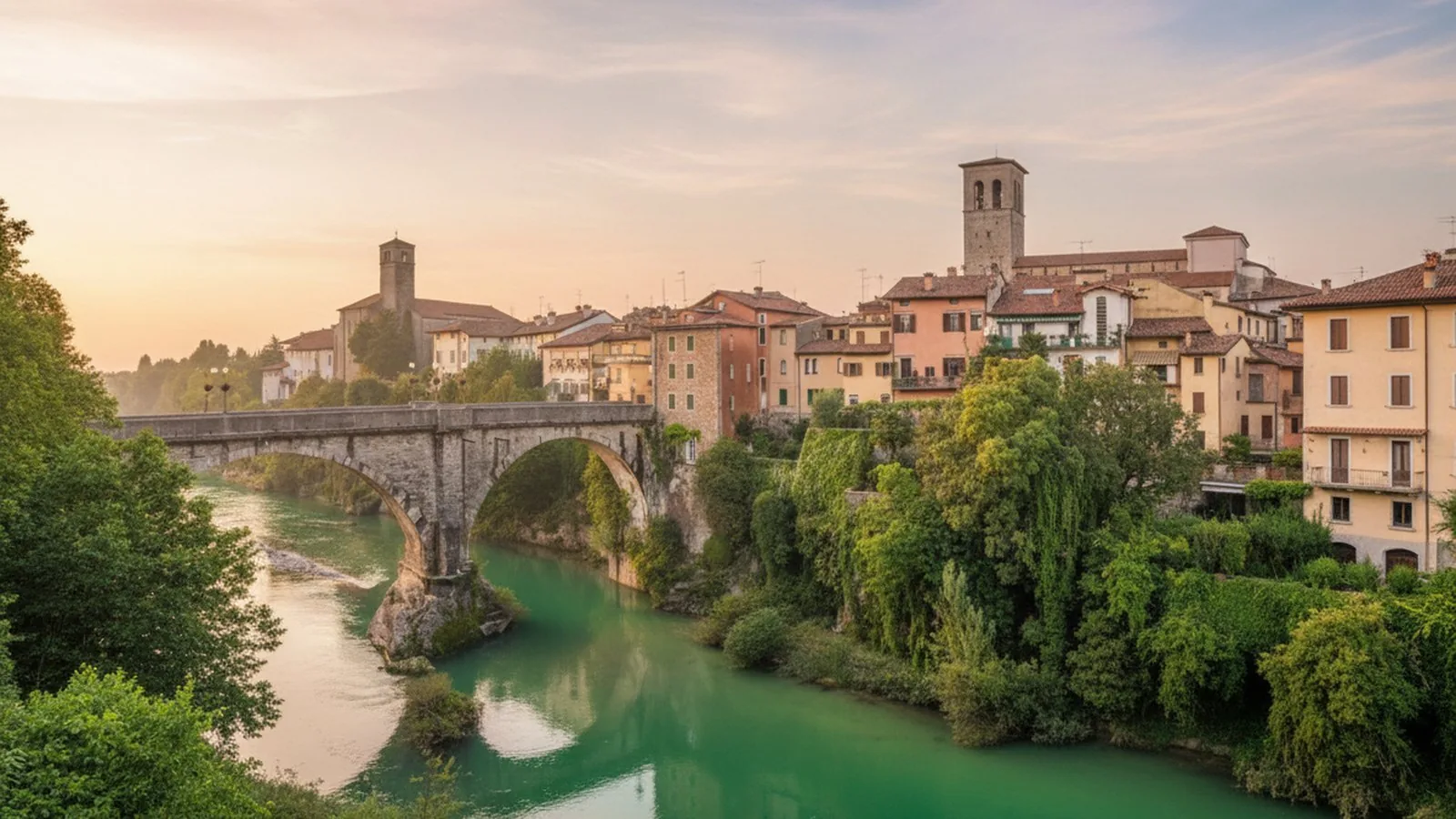 Cividale del Friuli con il Ponte del Diavolo sul fiume Natisone
